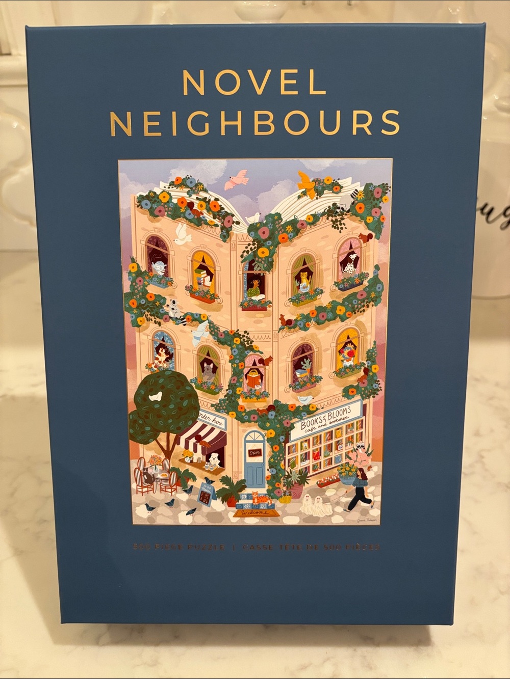 Hobbry Novel Neighbours Puzzle - 500 Piece Blue box